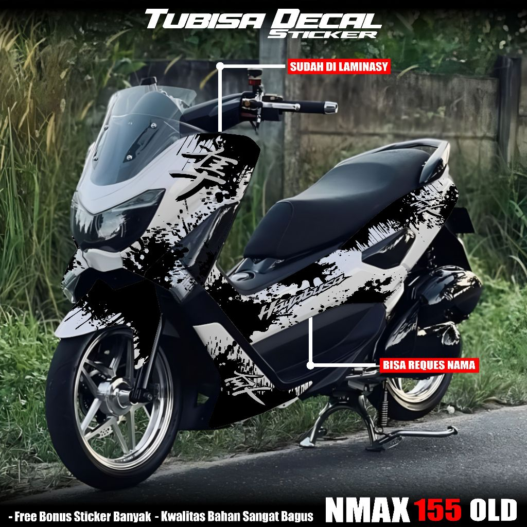 Decal Stiker Nmax Old Fullbody 2015 / 2019 - Decal Sticker Nmax Old Full Body Motif Hayabusa