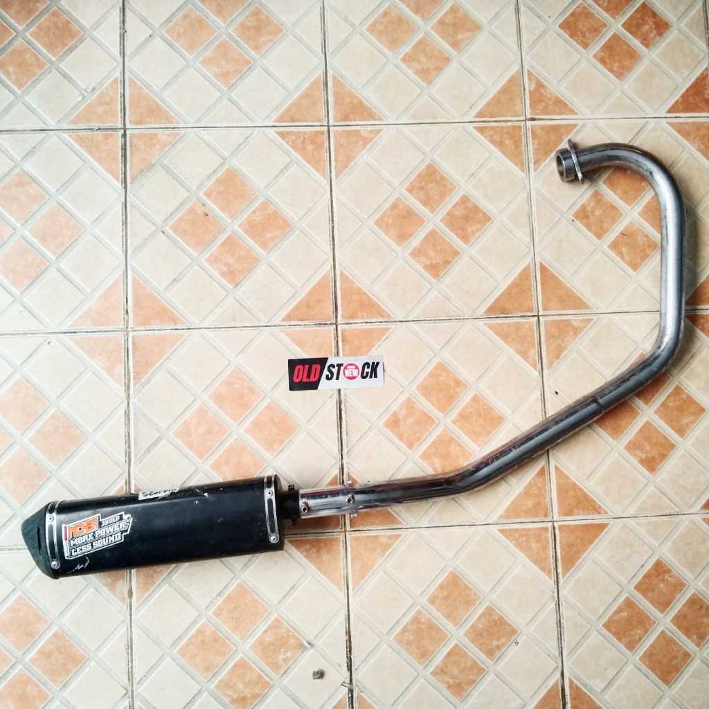 KNALPOT RACING NOBI NOB1 3BOLD UNTUK MOTOR YAMAHA SCORPIO -NEW OLD STOCK-