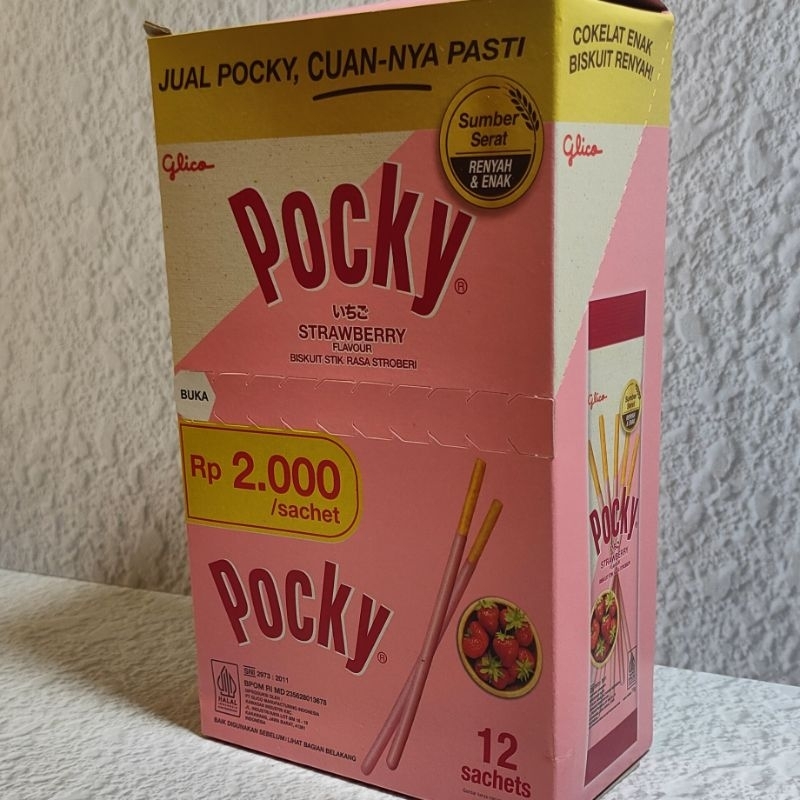 

[1 box] Glico Pocky Sachet Kemasan Mini Biskuit Stik rasa Stroberi Enak Lezat Termurah Harga Grosir Terlengkap Terbaru