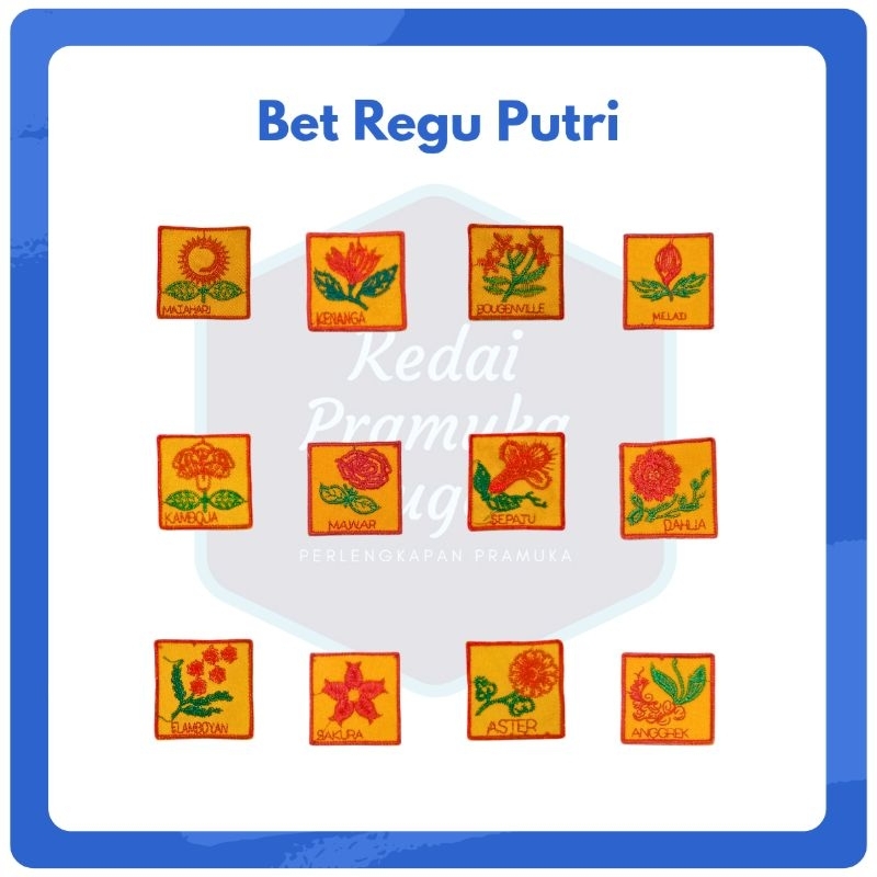 Bet Regu Putri Pramuka nama bunga