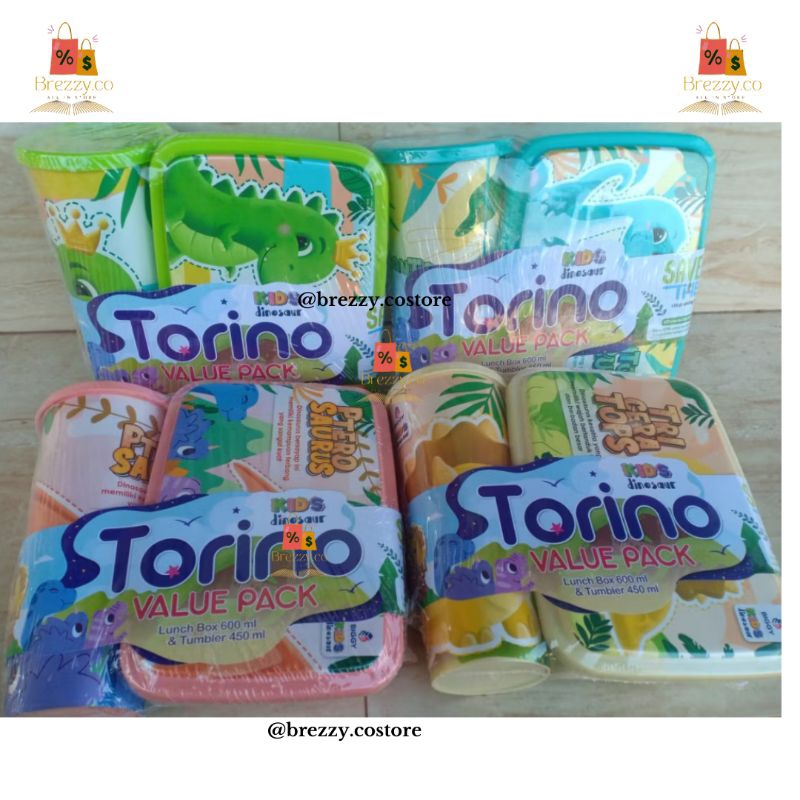 Torino Value Pack | Lunch Box set Tumbler| Kotak Bekal Anak-anak