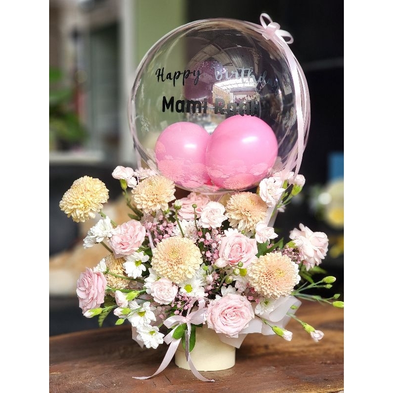 [KAREN FLORIST] Bloombox Balon Fresh Flower