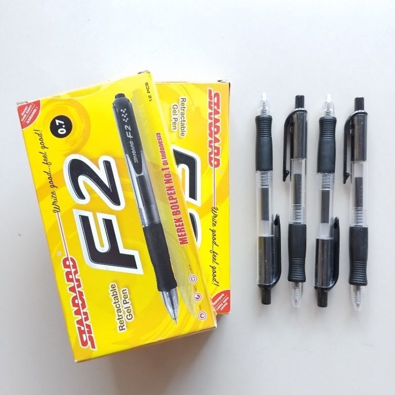 

Pulpen Standard Cetekan F2 Gel 0,7 -Hitam