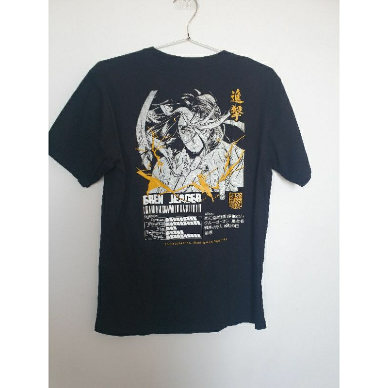 Kaos Pria Anime ATTACK ON TITAN Eren Jeager Preloved