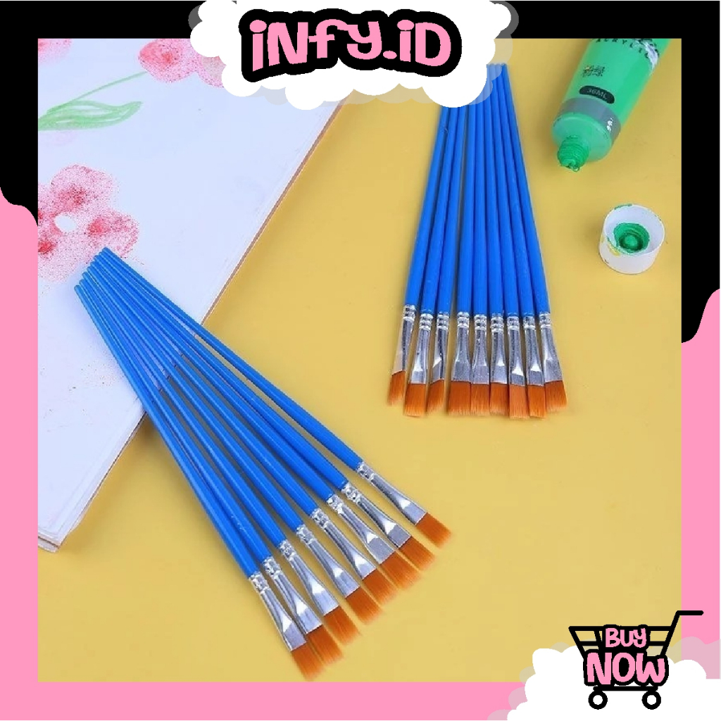

INFY - Kuas Lukis Cat Air Kuas Cat Air Kuas Cat Minyak Kuas Lukis Kecil Paint Brush Paint Kuas Gypsum Kuas Cat Acrylic Kuas Nylon Kuas Lukis Anak Kuas Melukis Anak Kuas Lukis Styrofoam S138