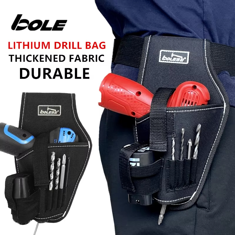 Tas Bor Lithium Tas Alat Gantung Pinggang Tas Bor Portabel