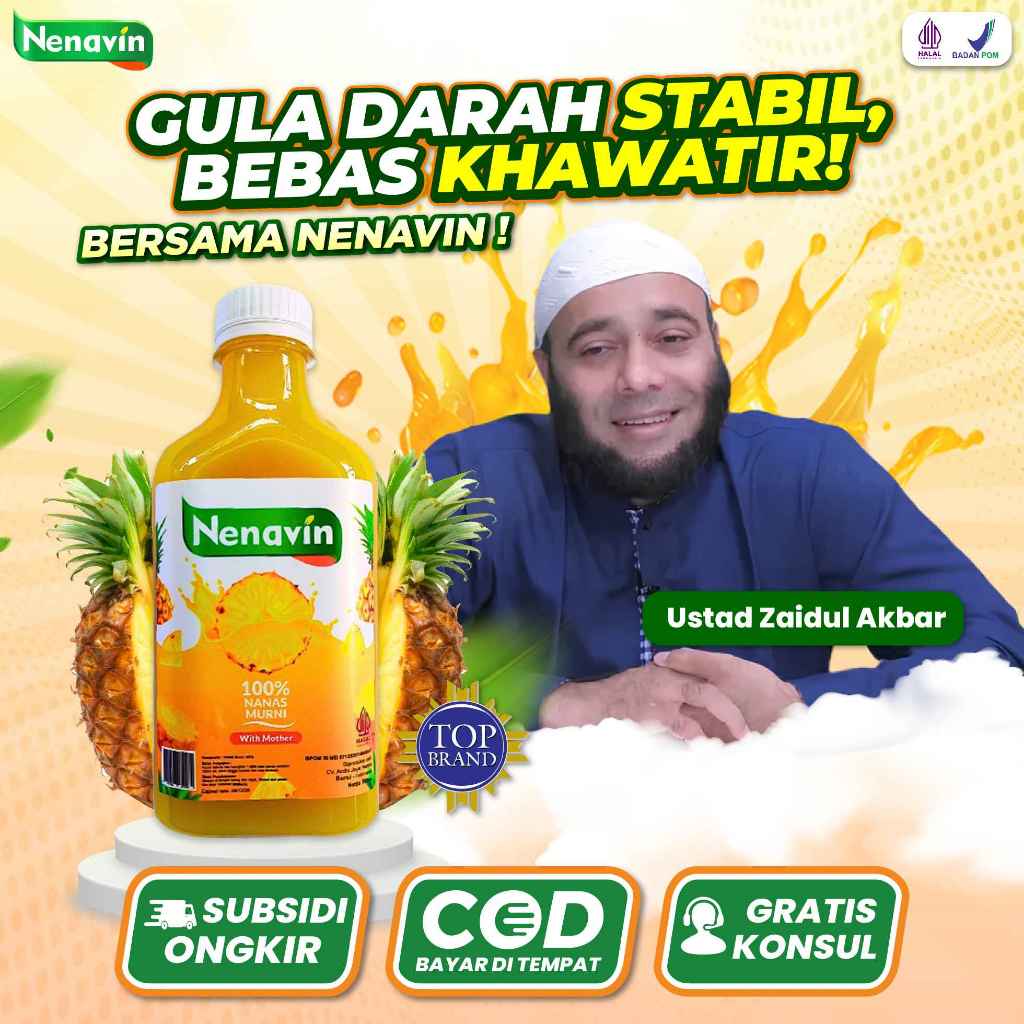 

NENAVIN CUKA NANAS GULA DARAH STABIL HALAL BPOM COD 300ml