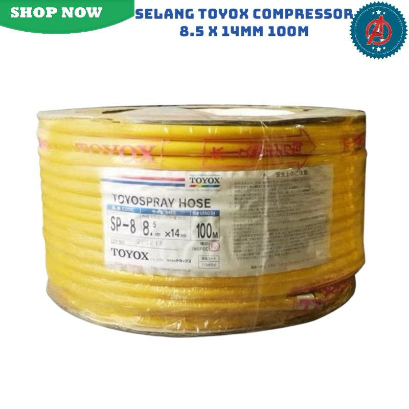 Selang Angin Kompressor Toyox 100meter/High Pressure Spra Hose Selang Compressor Toyox 8.5x14mm