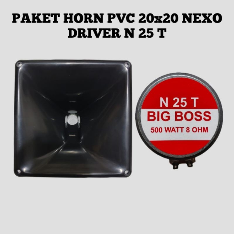 PAKET HORN TWETER NEXO 20X20 CM + DRIVER N 25 T ( BONUS TAHANAN TWETER )