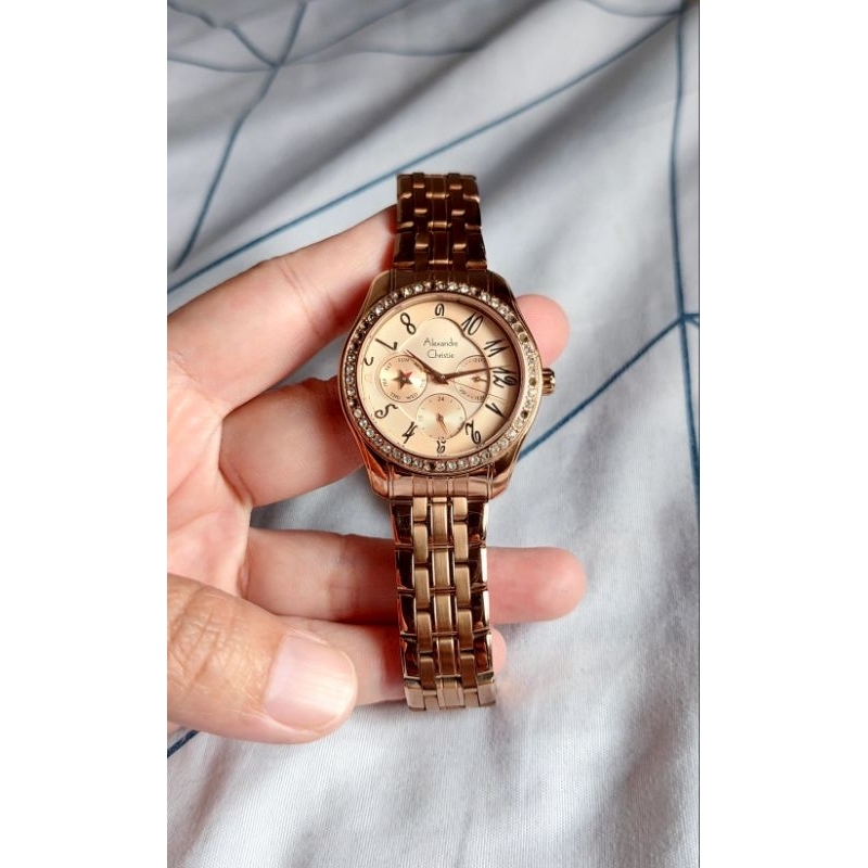 Preloved Jam Tangan Alexandre Christie Wanita 2497BF
