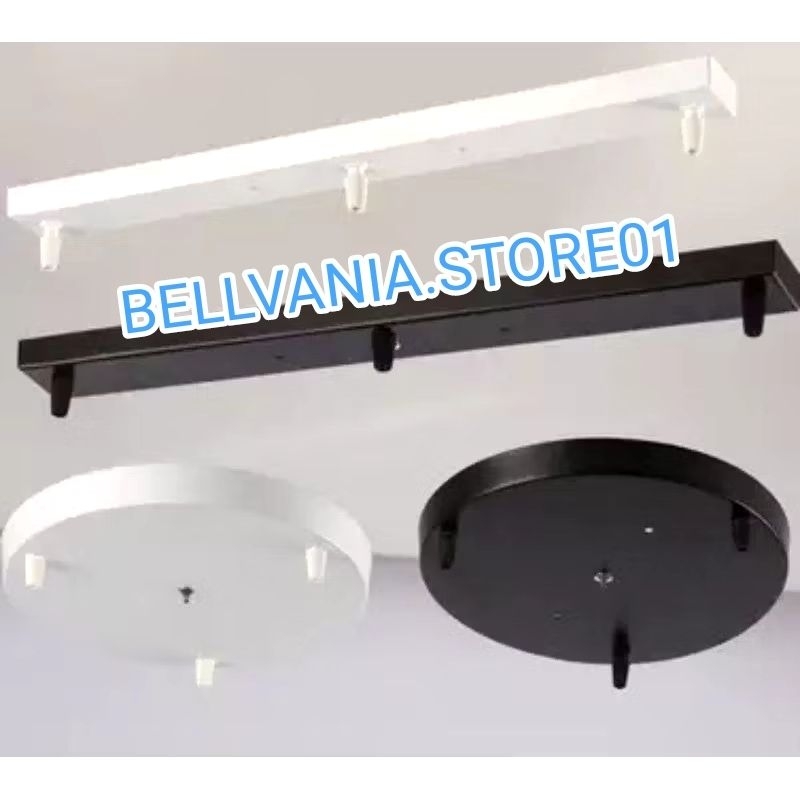 dudukan lampu gantung dudukan lampu hias dudukan plafon besi base bulat dan sejajar