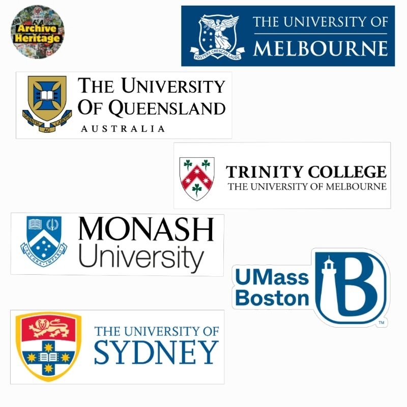 

sticker University Trinity Collage kampus school campus melbourne queensland monash sydney umass boston stiker