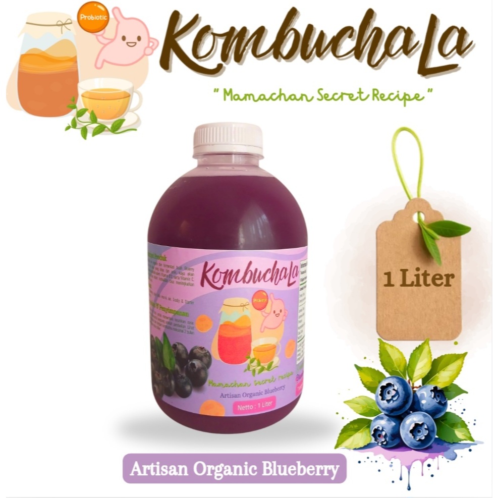 

Kombucha La Blueberry Probiotic Organic Tea 500ml & 1Liter