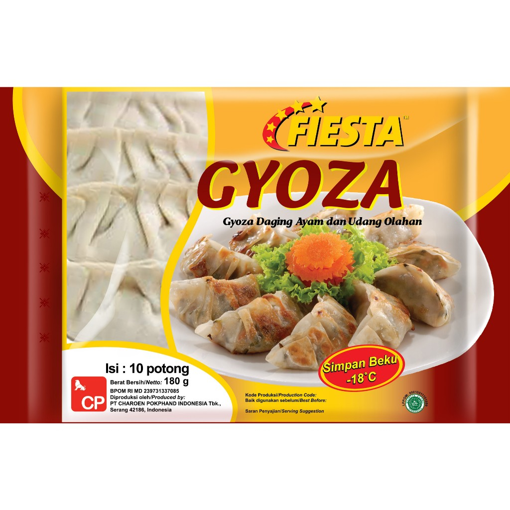 

Fiesta Gyoza isi 10 potong 180gr | Gyoza Daging Ayam & Udang