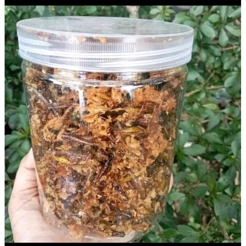 

belalang utes crispy kemasan toples