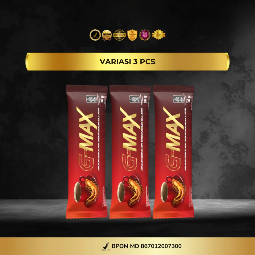 

Kopi Gmax Sachet Kopi Gingseng Stamina pria
