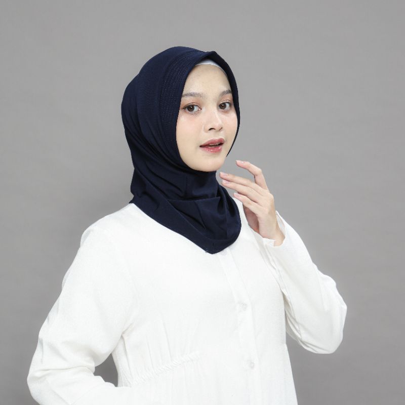 DeColect Hijab Bergo Jersey Sport Hijab kerudung sport pet tebal untuk tampil dengan gaya casual spo