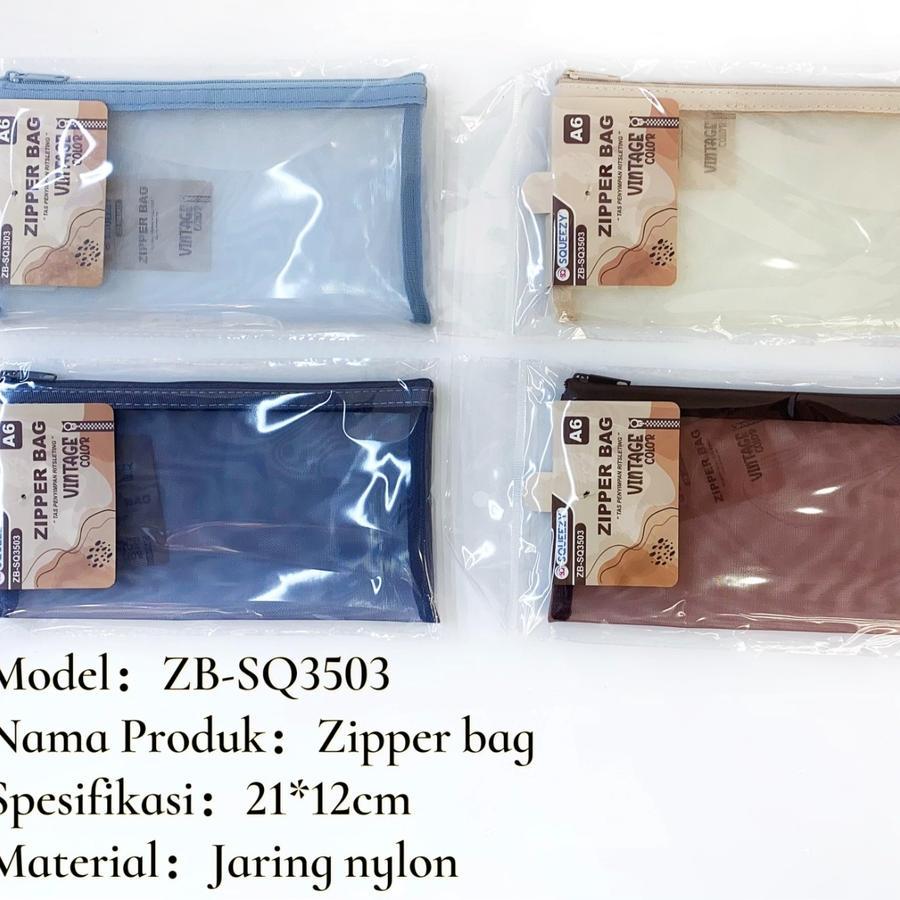 

TBMO SQUEEZY ZIPPER BAG A6 VINTAGE COLOR SQ3503 - (480)