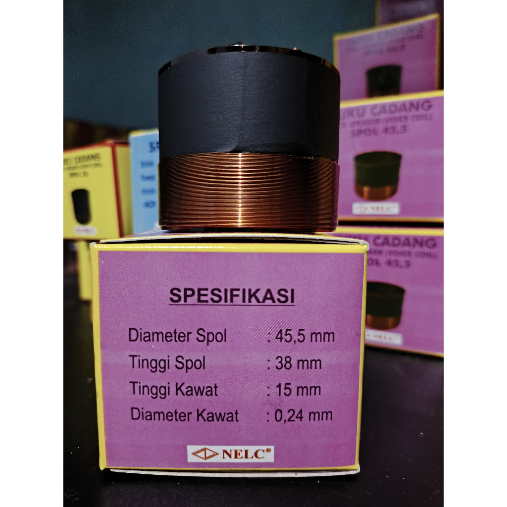Spull Speaker NELC 45.5 mm - 15 mm Single Coil / Spul Spool Voice Coil 45,5 mm 45.5 import