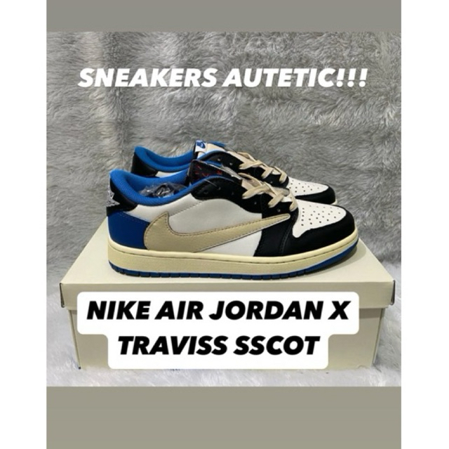 100% AUTENTIC SHOES SEPATU SNEAKERS PRIA/WANITA NIKE AIR JORDAN X TRAVIS SCCOT | ORIGINAL PREMIUM SN