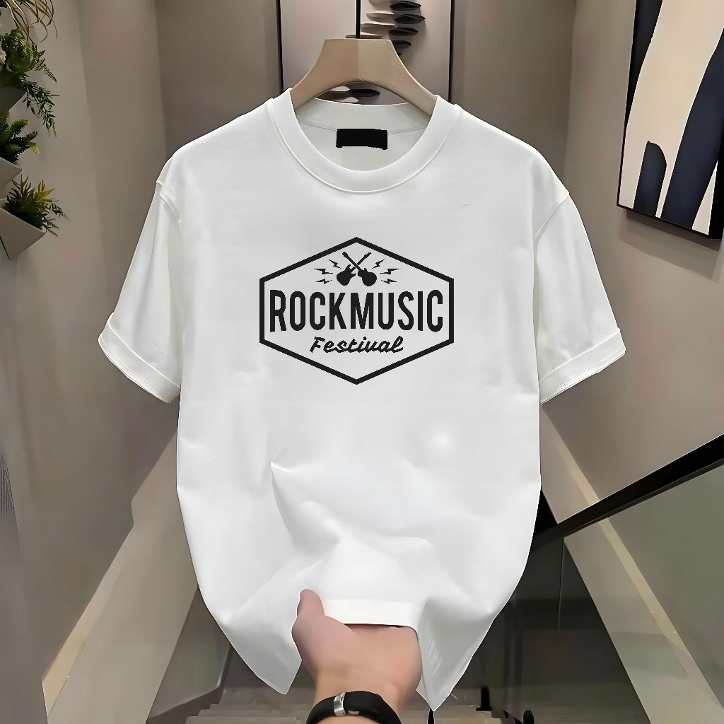 Kaos Pria Oversize Sablon Tulisan Unik - Bahan Adem,  Ready Stock