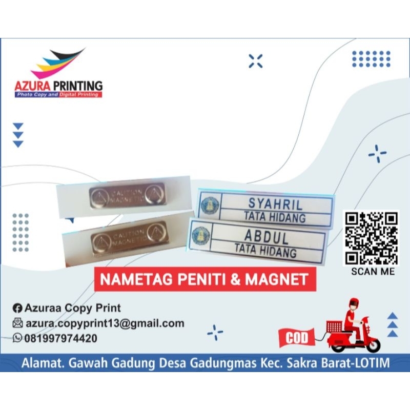 

AZURA PRINTING_LOTIM -NAMETAG KARYAWAN ATAU PEGAWAI
