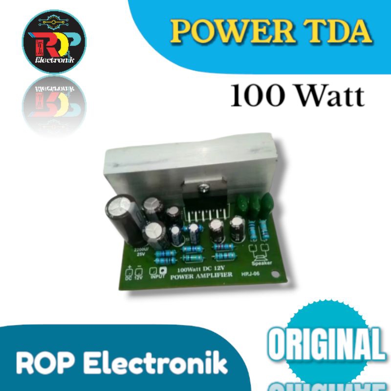 Power tda amplifer 100watt DC 12v mono#pakai travo 3 Amper 12 volt#ic 2005