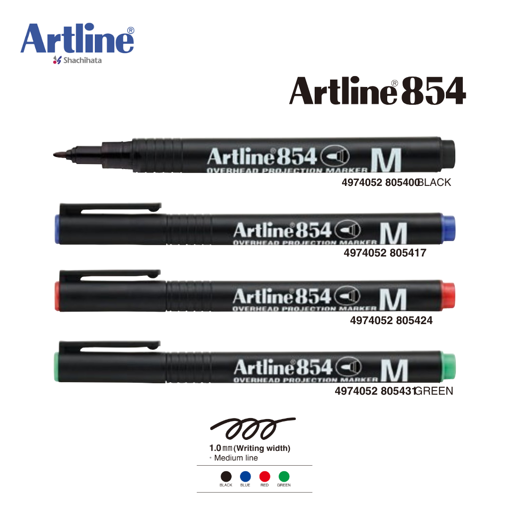 

Spidol Artline OHP Overhead Project Permanent Marker 0.5 mm M Mediem Line EK-854N