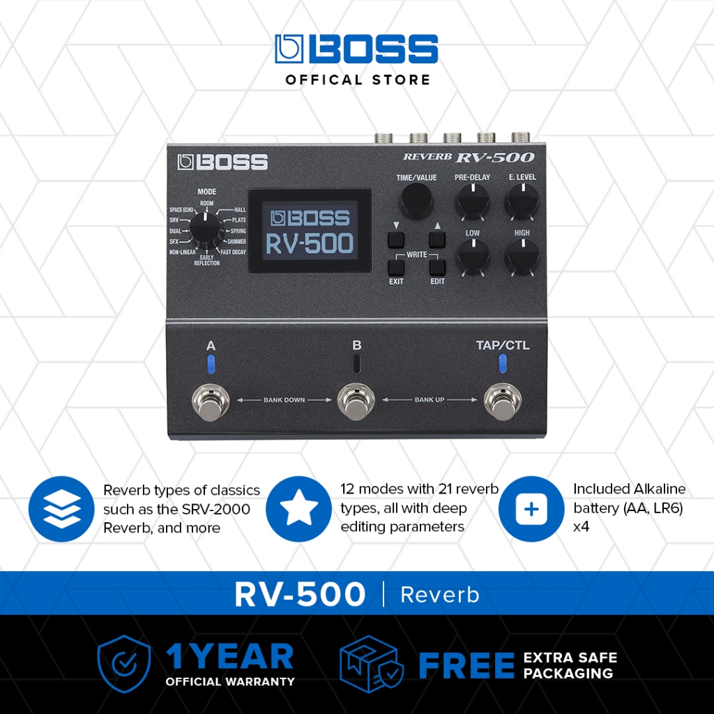 BOSS RV-500 Reverb Pedal Efek Gitar