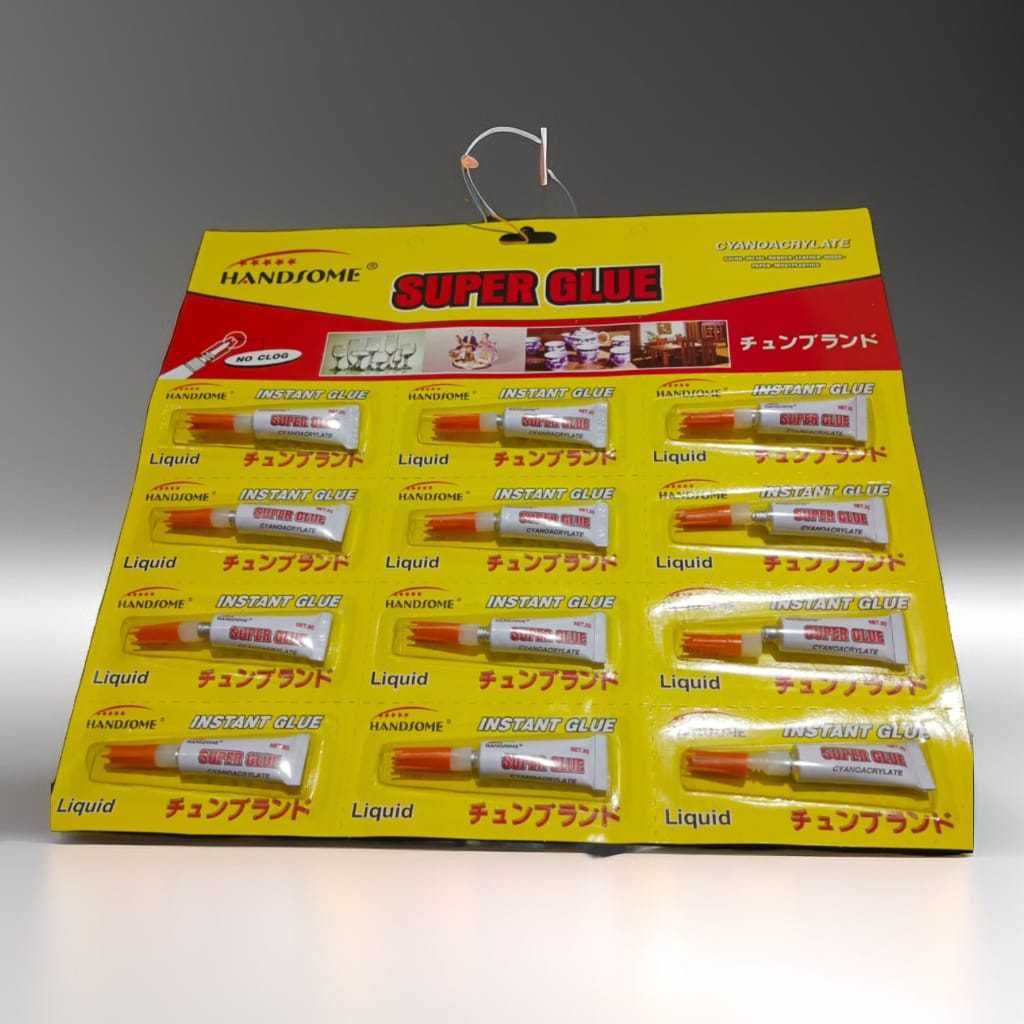 

Handsome Super Glue Instant Liquid isi 12pcs