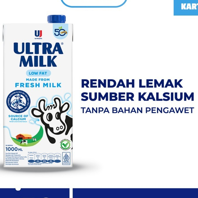 

Ultra Milk Susu UHT Low Fat Plain 1000ml