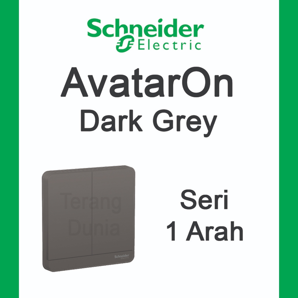 Saklar Seri Schneider Avataron Darkgray Saklar Dobel Avataron DarkGrey Saklar 2 Schneider Avatar on 