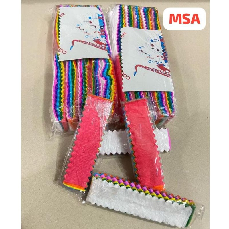 

kertas krep potong warna warni 10bks /crape paper zigzag