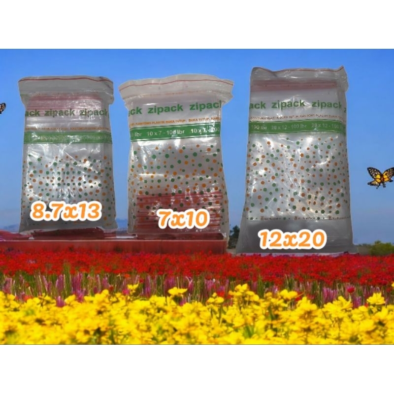 plastik klip 7x10 8.7x13 12x20 isi100lembar