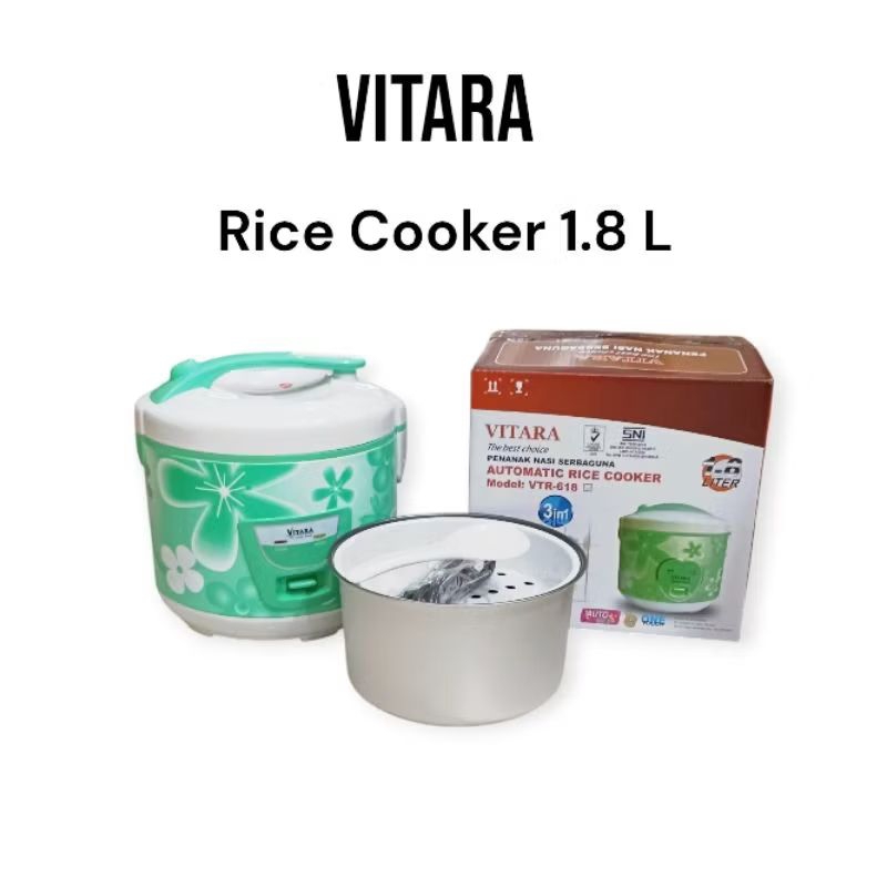 VITARA Rice Cooker | Magic Com 1.8 Liter VTR-618