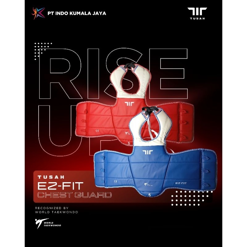TUSAH - EZ-Fit Chest Guard Taekwondo Body Protector Pelindung Badan WT Approved