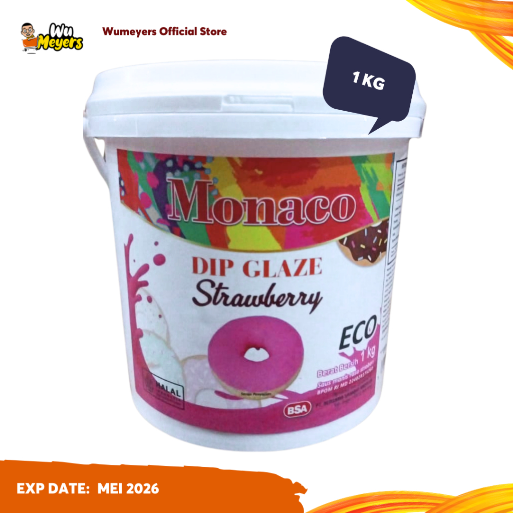 

Monaco Dip Glaze Strawberry Selai Olesan Monaco 1kg