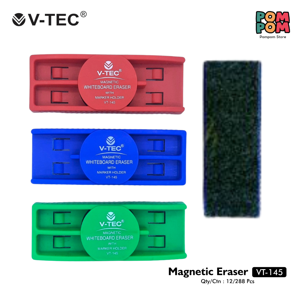 

Whiteboard Eraser With Marker Holder V-Tec VT-145 Penghapus Papan V-Tec VT-145