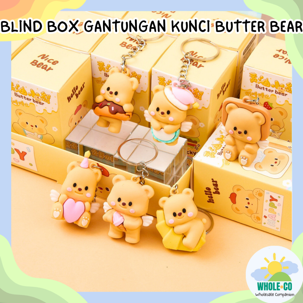 Gantungan Kunci Blind Box Butter Bear Premium Ganci Misteri Beruang Kuning Lucu Unik Imut termurah G