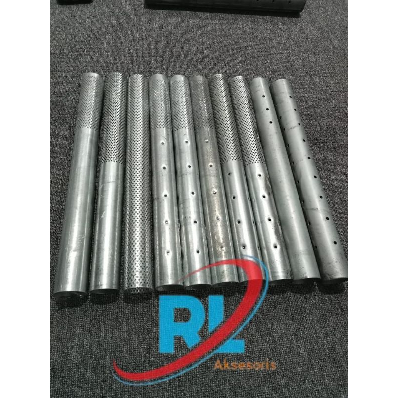 Saringan knalpot racing bor boran / sarbor sarteng sarfull Engker inlet 38 out 50 panjang 40cm Unive