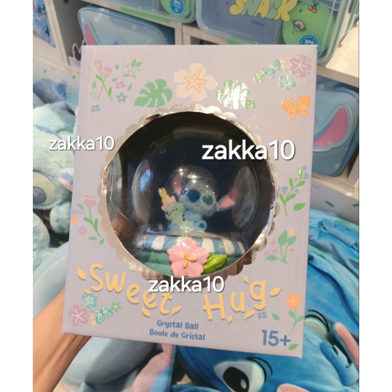 Miniso Disney Stitch Crystal Ball | Pajangan Bola Kaca Kristal Kartun Stitch Sweet Hug