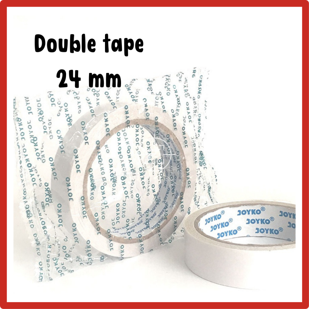 

DOUBLE TAPE JOYKO 24MM / DOUBLE TAPE JOYKO 2,5 CM / Double Sided Tape Perekat 2 Sisi Joyko 24mm x 15 yard /Joyko Double Tape 24 mm (1'' Blue Core) - Doubletape Joyko 1 Inch