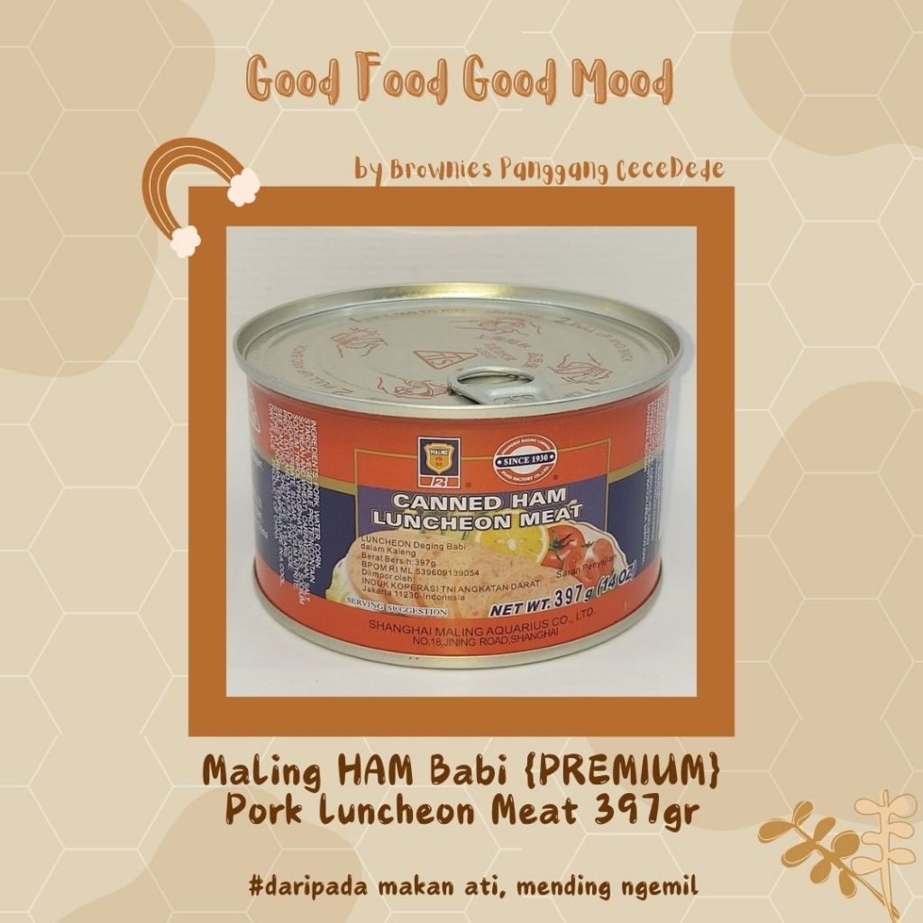 Maling Ham Babi Premium / Ham Maling Fyf / Pork Luncheon Meat 397gr