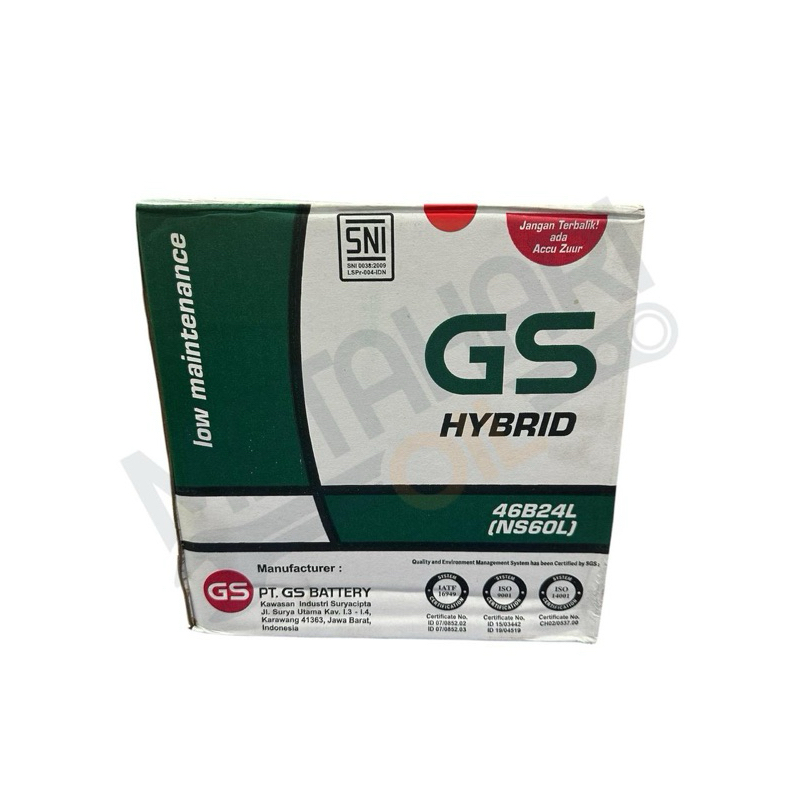 GS HYBRID / AKI BASAH / NS60L / AKI MOBIL / 46B24L / GS ASTRA