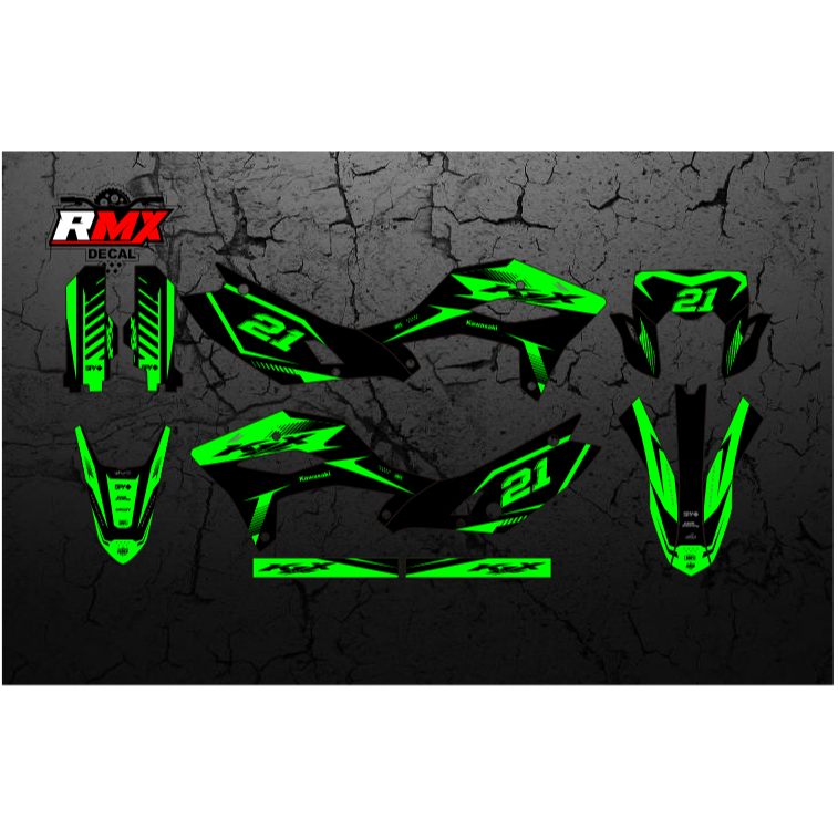 DECAL KLX 230 SM 2024 FULLBODY (003) DEKAL STIKER KLX 230 R S SE 2025 HITAM HIJAU, MERAH, KUNING, BI