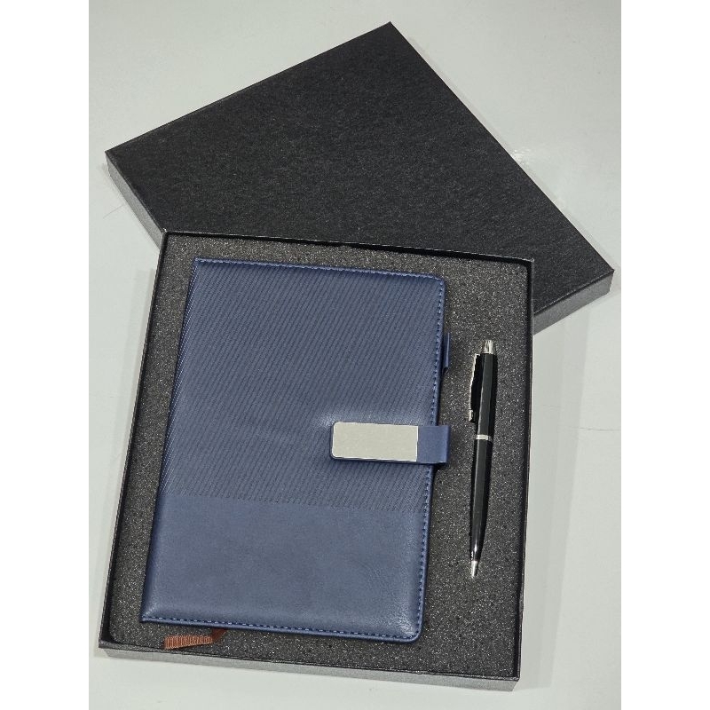 GiftSet Souvenir Kantor /Notebook A501-Pulpen metal tw / Free Custom Logo Tulisan