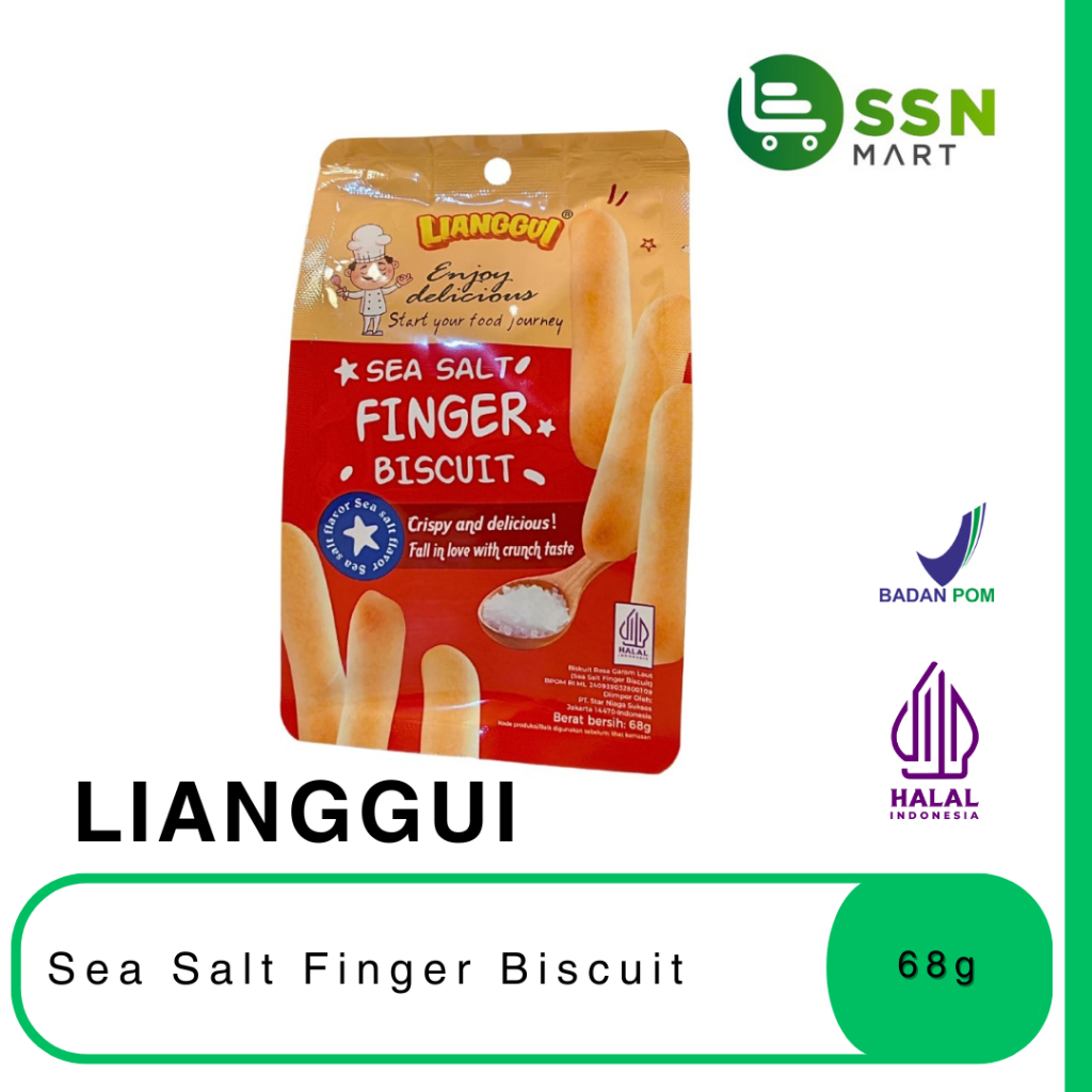 

SSNMart Lianggui Sea Salt FINGER Biscuit 68g