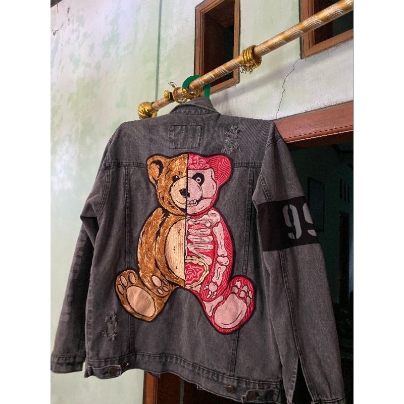 Memphisorigins - Jacket Denim Memphis Skinnedbear Grey - M