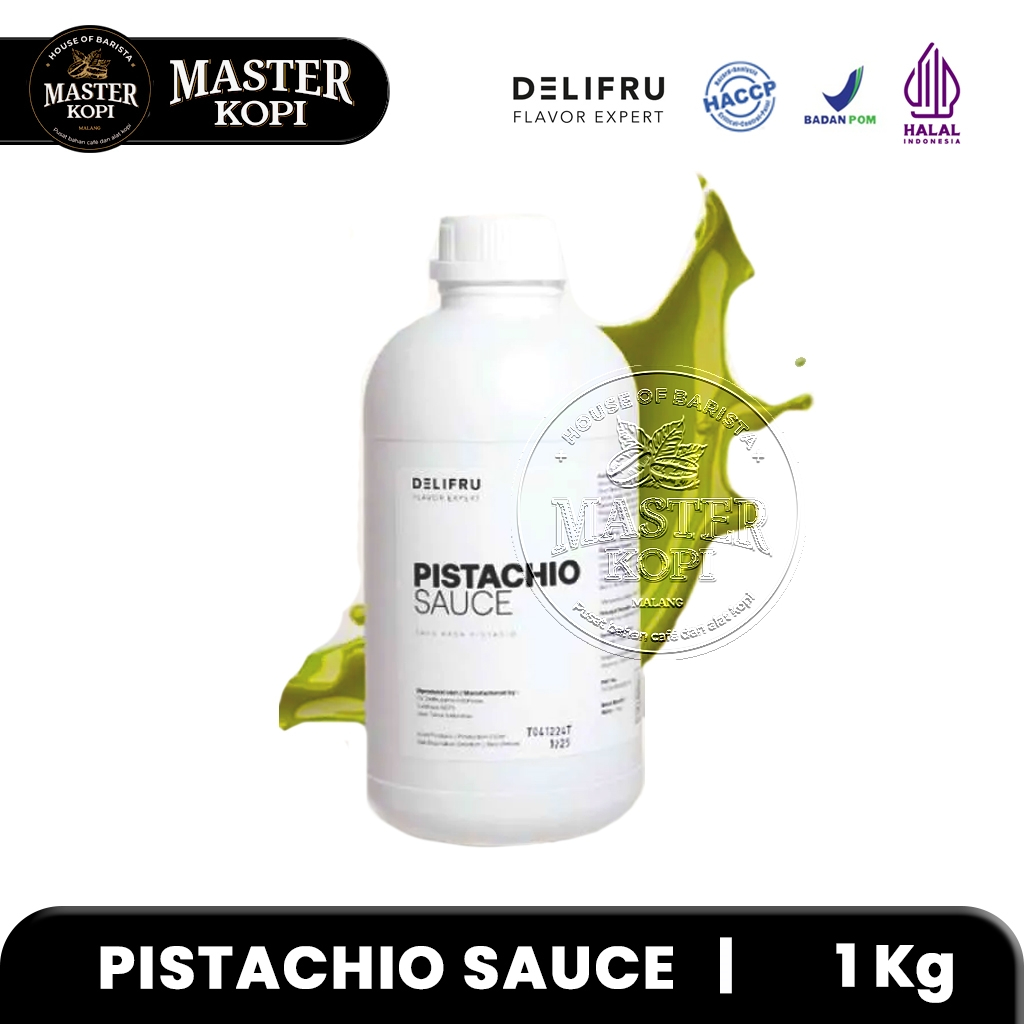 

Saus Pistachio DELIFRU Sauce Topping Pistachio Botol 1 Kg