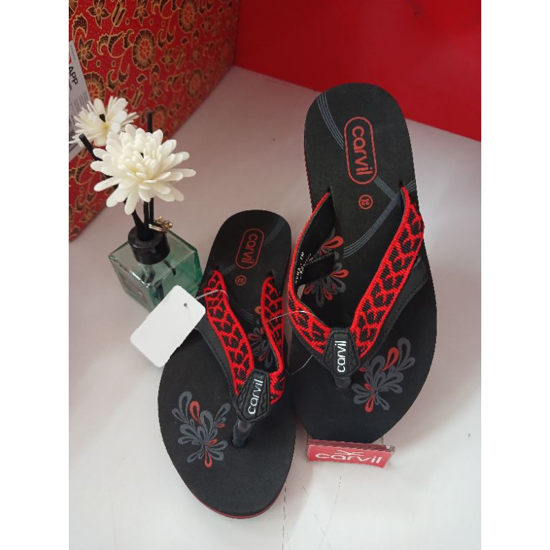 NUMA-TW black/red sandal carvil sandal anak